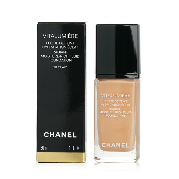 Chanel Vitalumiere Radiant Moisture Rich Fluid Foundation - #20 Clair  30ml/1oz