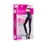 SlimWalk Compression Leggings for Sports (Sweat-Absorbent, Quick-Drying) - # Black (Size: S-M)  1pair