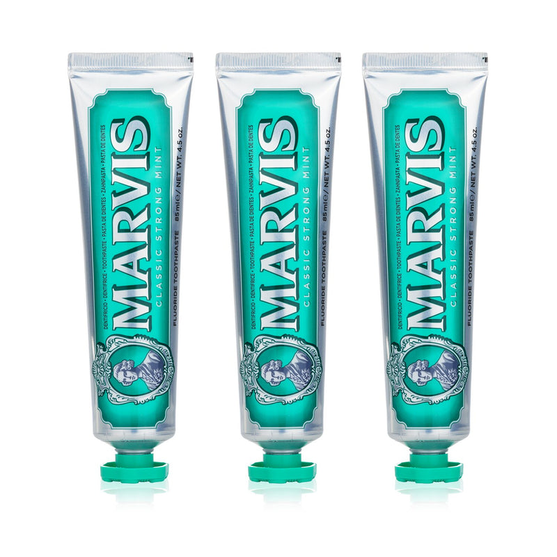 Marvis Trio Set: 3x Classic Strong Mint Toothpaste With Xylitol  3x85ml/4.5oz