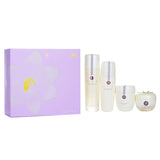 Tatcha Ritual For Firm Skin Set: Camellia Cleansing Oil 150ml + Essence 150ml + Silk Cream 50ml + Rice Polish 60g  4pcs