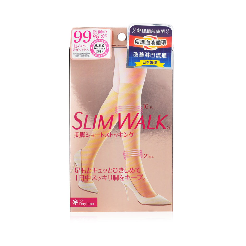 SlimWalk Compression Tights, Stepped Pressure Design, Black (Size S-M)  1pair