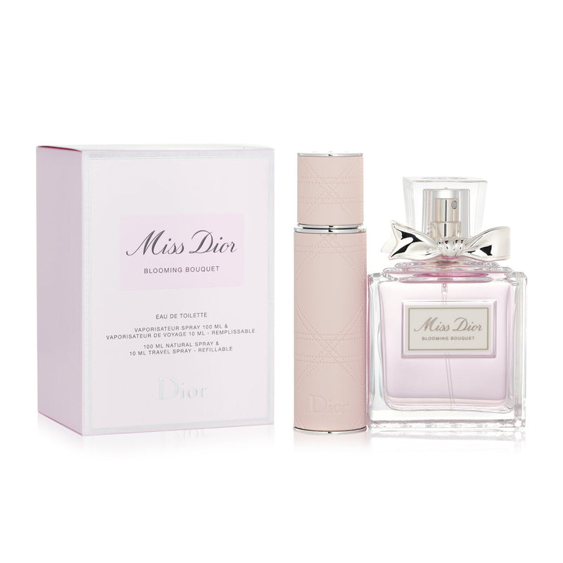 Christian Dior Miss Dior Blooming Bouquet Gift Set (100ml EDT + 10ml EDT Refillable Travel Set)  2ps