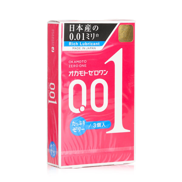 Okamoto Okamoto 0.01 Zero One Condoms (Rich Lubricant)  3pcs