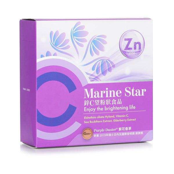 EcKare Marine Star Vitamin C + Zinc Powder - Elsholtzia Ciliata Hyland, Vitamin C, Sea Buckthorn Extract, Elderberry Extract  30 Packets