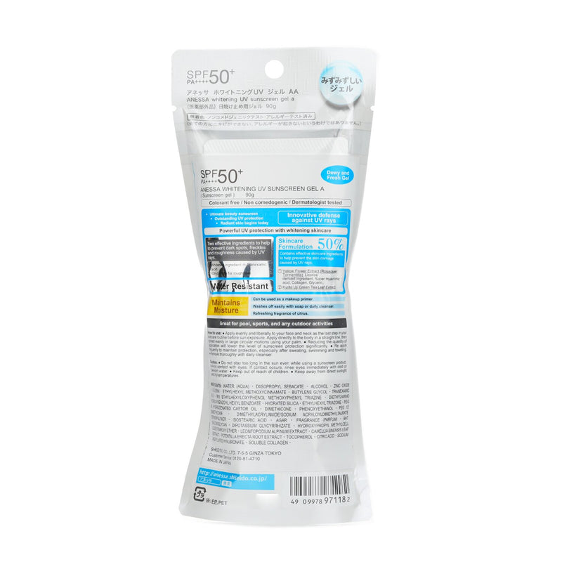 Anessa Whitening UV Sunscreen Gel SPF50  90g/3oz