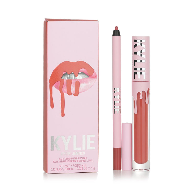 Kylie By Kylie Jenner Matte Lip Kit: Matte Liquid Lipstick 3ml + Lip Liner 1.1g - # 505 Autumn Matte  2pcs