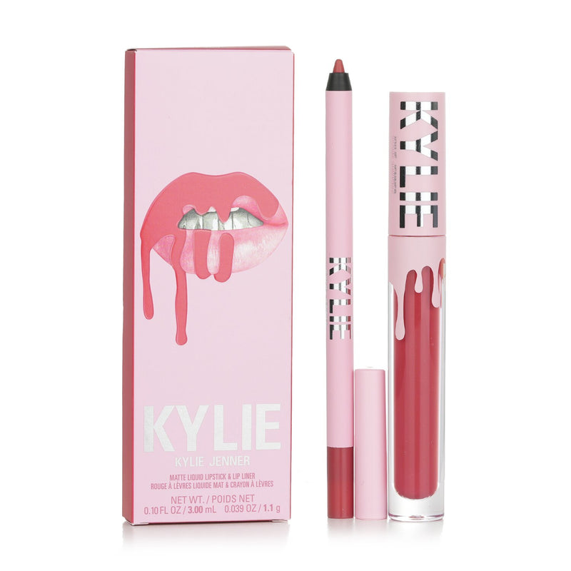 Kylie By Kylie Jenner Matte Lip Kit: Matte Liquid Lipstick 3ml + Lip Liner 1.1g - # 500 Kristen Matte  2pcs