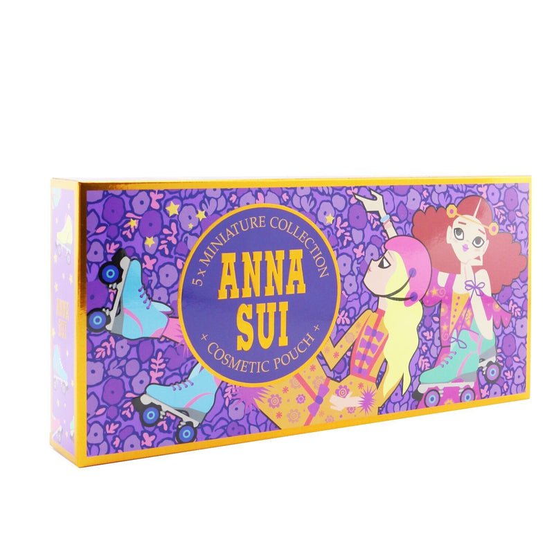 Anna Sui Miniature Coffret: Fantasia EDT 5ml + Fantasia Mermaid EDT 5ml + Sceret Wish EDT 5ml + 2x Sky EDT 5ml + Pouch  5pcs+Pouch