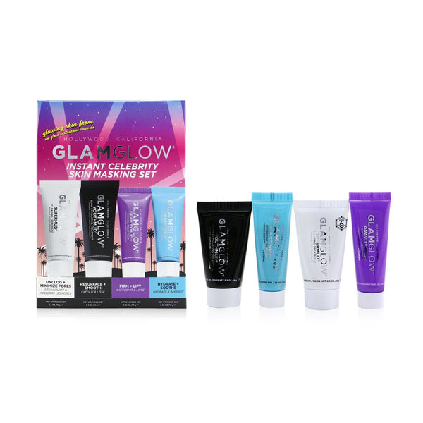 Glamglow Instant Celebrity Skin Masking Set: 1x Supermud Clearing Treatment - 15g/0.5oz + 1x Youthmud Glow Stimulating Treatment - 15g/0.5oz + 1x Thristymud Hydrating Treatment - 10g/0.35 + 1x Gravitymud Firming Treatment- 10g/0.35  4pcs