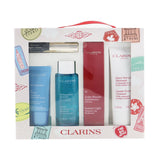 Clarins Clarins With Love From Suitcase Set (1x Eclat Minute Instant Light Natural Lip Perfector 01, 1x Gentle Foaming Cleanser, 1x Gentle Eye Makeup Remover, 1x Cream, 1x Supra Volume Mascara)  5pcs