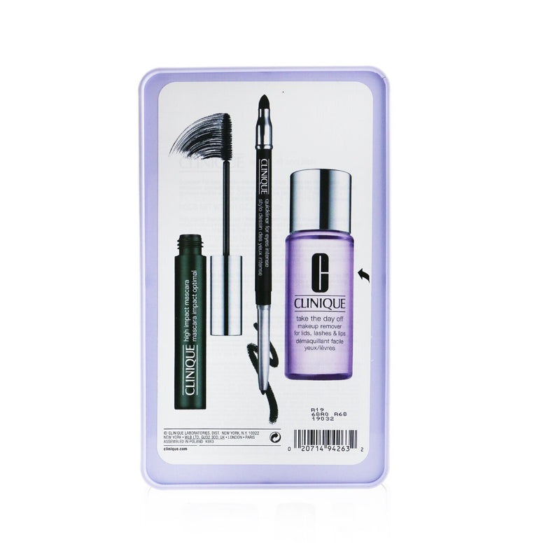 Clinique Jet Set Liftoff Lashes: Quickliner 0.28g + Take The Day Off Remover 50ml +High Impact Mascara 7ml  3pcs