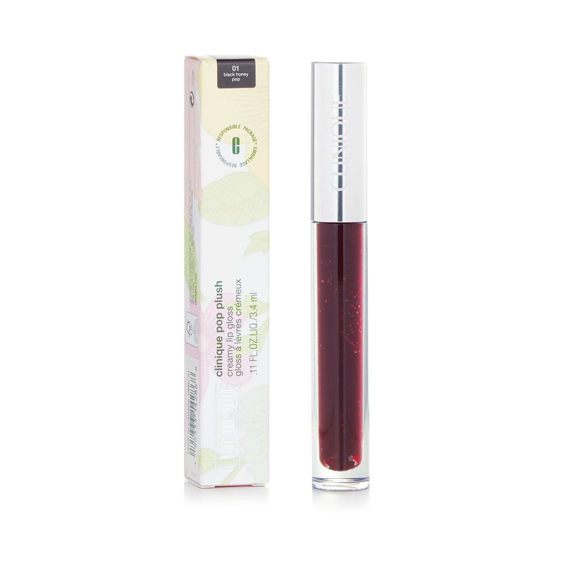 Clinique Pop Plush Creamy Lip Gloss - # 01 Black Honey Pop  3.4ml/0.11oz