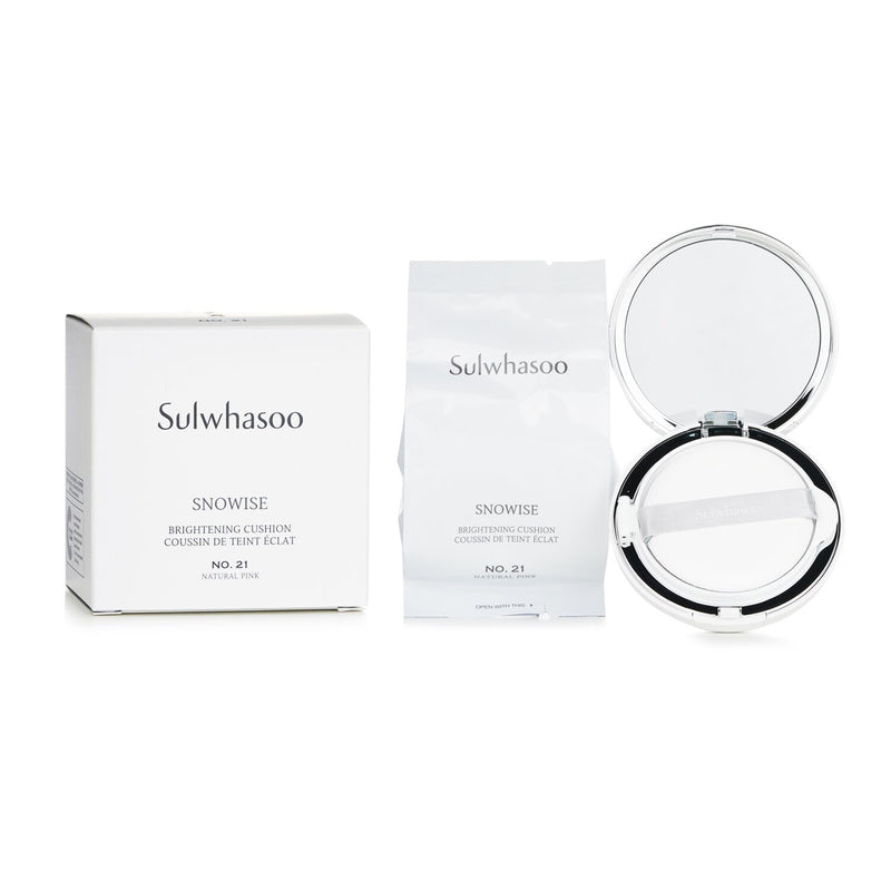 Sulwhasoo Snowise Brightening Cushion SPF50 With Extra Refill  - # No.21 Natural Pink  2x14g/0.98oz