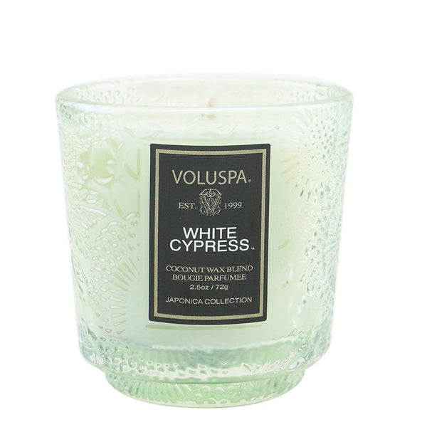Voluspa Petite Pedestal Candle - White Cypress ( Unboxed )  72g/2.5oz