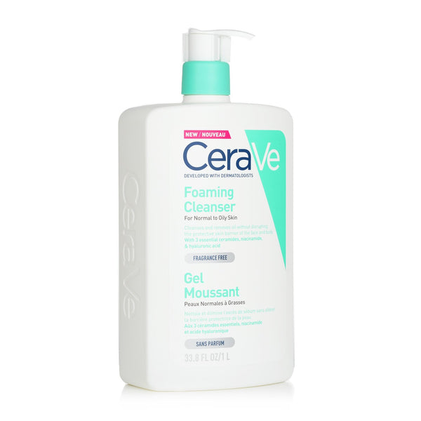 CeraVe Foaming Cleanser For Normal to Oily Skin (With Pump)  1000ml/33.8oz