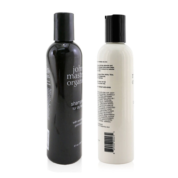 John Masters Organics Shampoo For Dry Hair with Evening Primrose 236ml + Conditioner For Dry Hair with Lavender & Avocado 236ml  2pcs