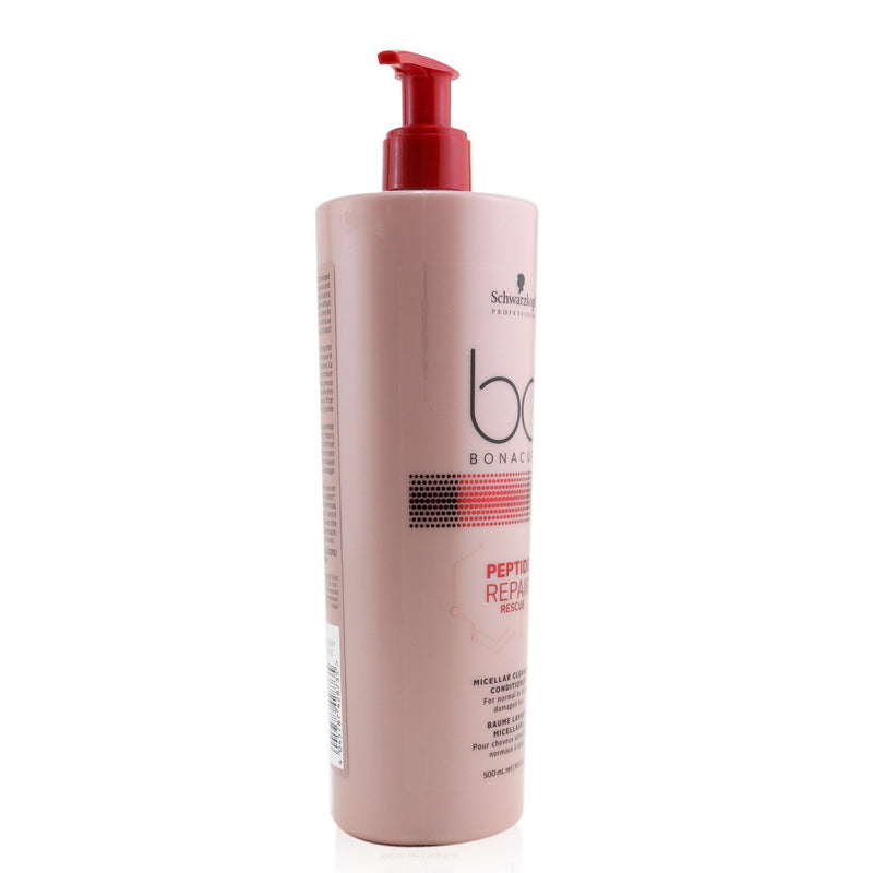 Schwarzkopf BC Bonacure Peptide Repair Rescue Micellar Cleansing Conditioner (For Normal to Thick Damaged Hair) (Exp. Date: 03/2023)  500ml/16.9oz