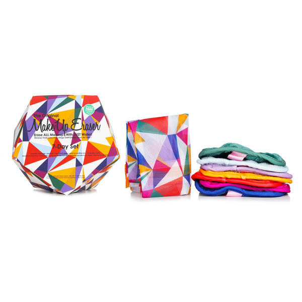 MakeUp Eraser Geometric 7 Day Set (7x Mini MakeUp Eraser Cloth + 1x Bag)  7pcs+1bag