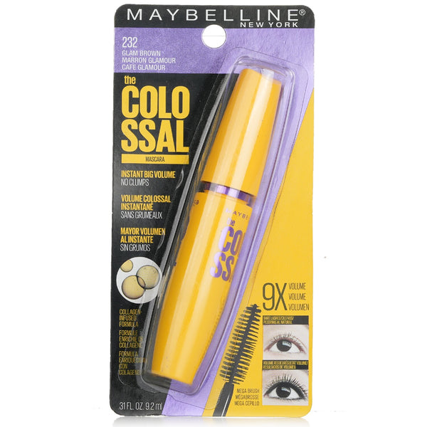 Maybelline The Colossal Washable Mascara - # 232 Glam Brown  9.2ml/0.31oz