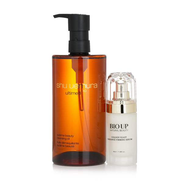 Shu Uemura Ultime8 Sublime Beauty Cleansing Oil 450ml (Free: Natural Beauty BIO UP Firming Serum 40ml)  2pcs