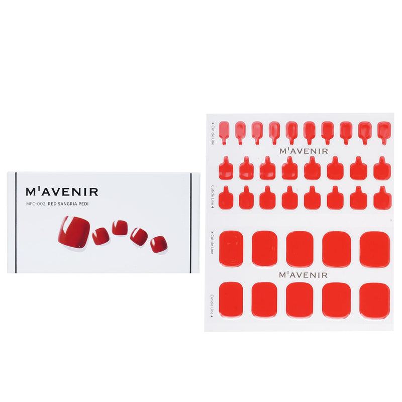 Mavenir Nail Sticker - # Red Sangria Pedi  36pcs