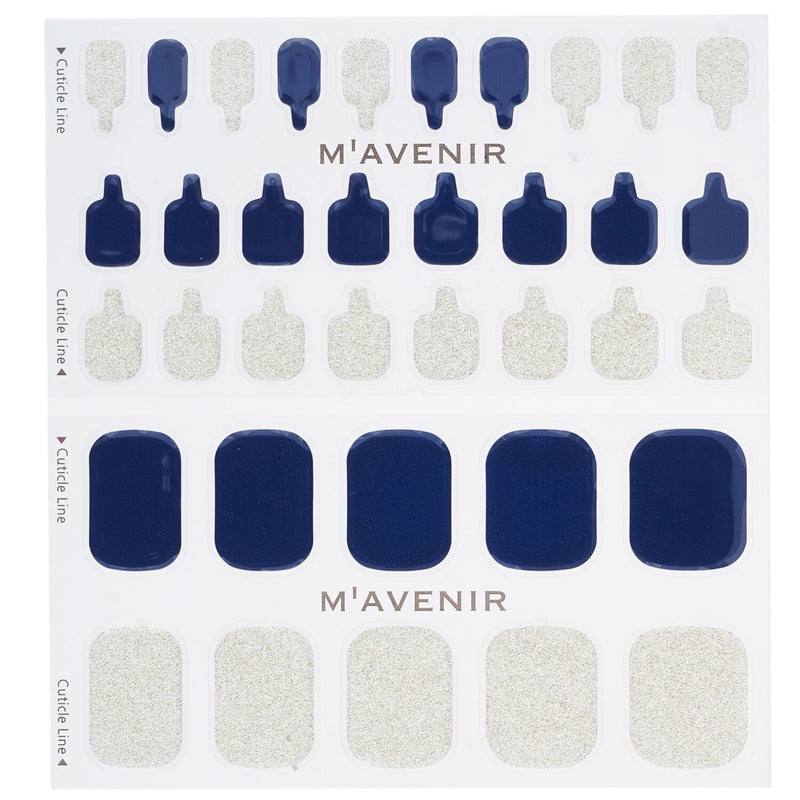 Mavenir Nail Sticker - # Navy Gold Topaz Pedi  36pcs