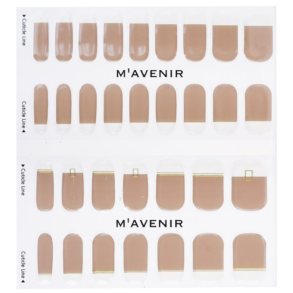 Mavenir Nail Sticker (Brown) - # Gold Cafe Latte Nail  32pcs