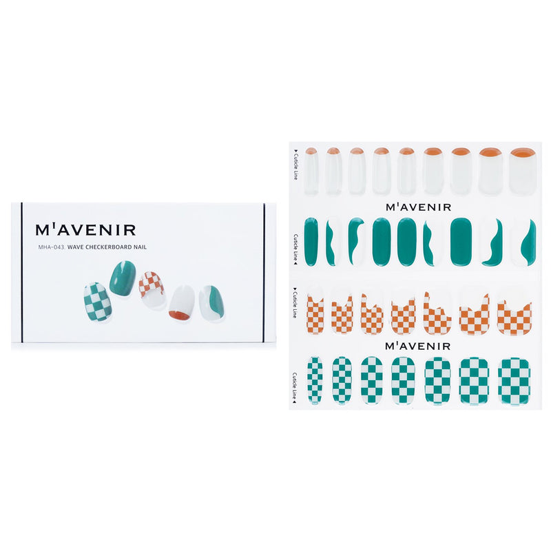 Mavenir Nail Sticker (Patterned) - # Cream Blue Leopardo Nail  32pcs