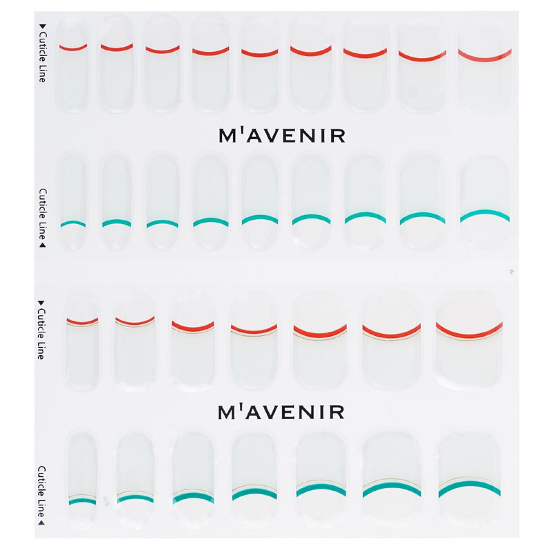 Mavenir Nail Sticker - # Sporty French Nail  32pcs