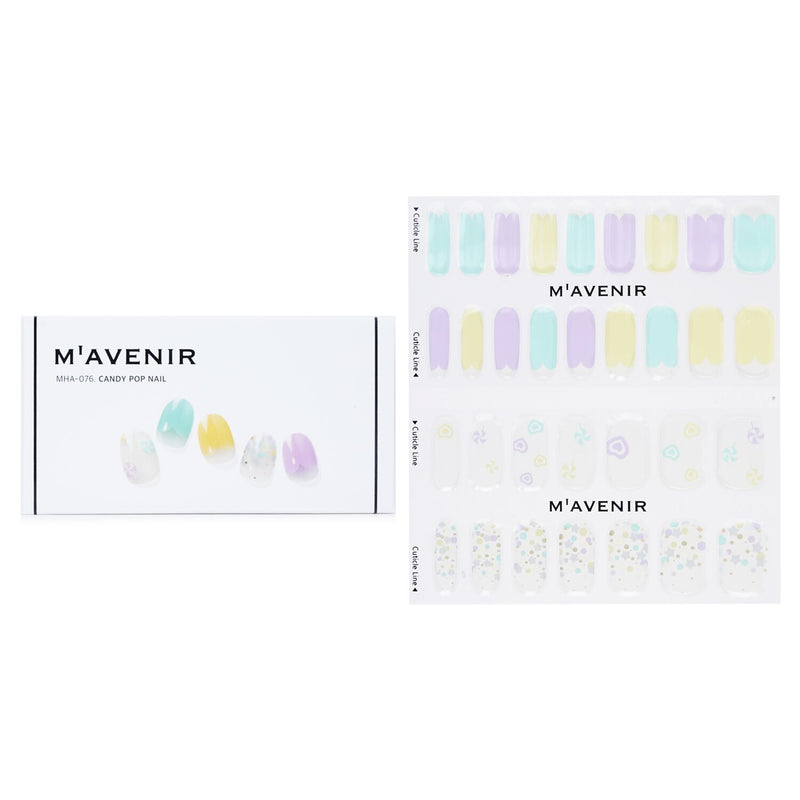 Mavenir Nail Sticker (Assorted Colour) - # White Pearl Summer Pedi  36pcs