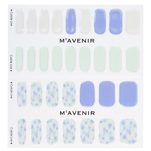 Mavenir Nail Sticker (Blue) - # Blue Leaf Nail  32pcs