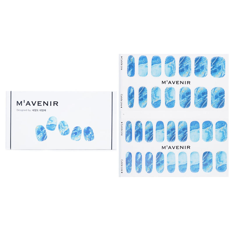 Mavenir Nail Sticker (Blue) - # Splinkle With Tinted Green Nail  32pcs