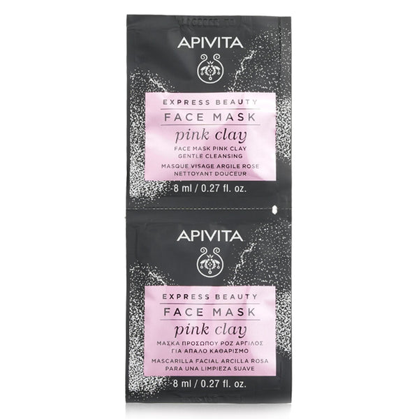 Apivita Express Beauty Face Mask with Pink Clay (Gentle Cleansing) (unboxed)  6x(2x8ml)