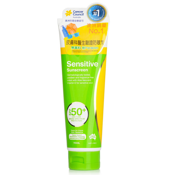 Cancer Council CCA Sensitive Sunscreen SPF 50  110ml