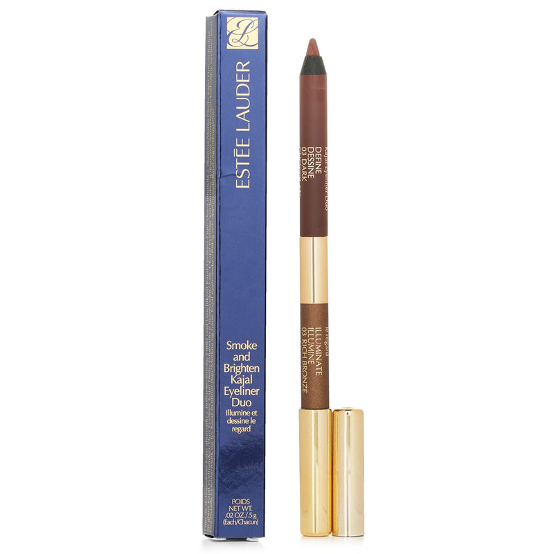 Estee Lauder Smoke And Brighten Kajal Eyeliner Duo - # Dark Chocolate / Rich Bronze  0.5g/0.02oz