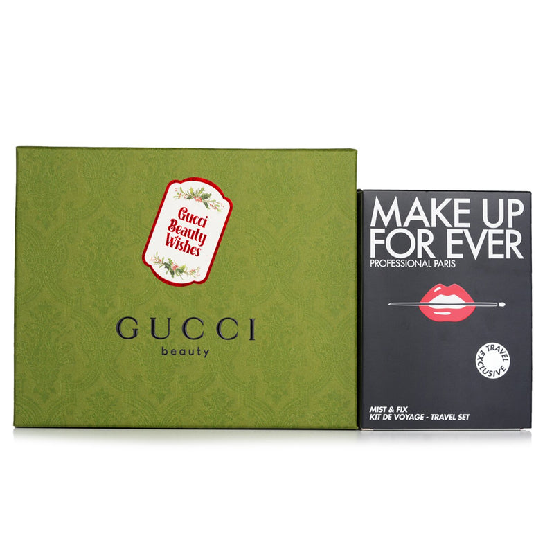 Gucci Gucci Bloom Eau De Parfum Coffret 3pcs + Make Up For Ever Mist & Fix Travel Set 3pcs  3pcs+3pcs