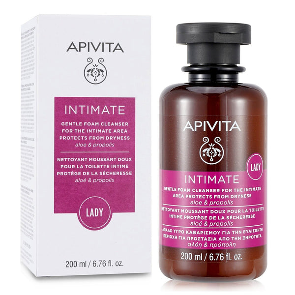 Apivita Intimate Gentle Foam Cleanser For The Intimate Area Protects From Dryness with Aloe & Propolis (Exp. Date: 07/2023)  200ml/6.8oz