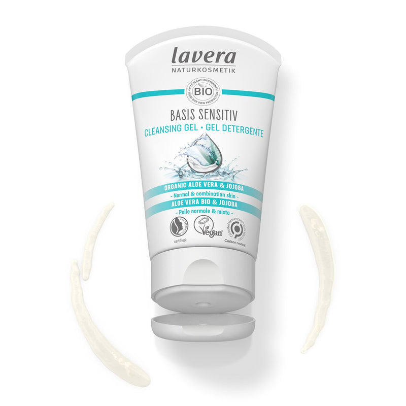 Lavera Basis Sensitiv Cleansing Gel - Organic Aloe Vera & Jojoba (For Normal & Combination Skin)  125ml/4oz