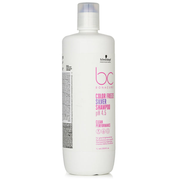 Schwarzkopf BC Bonacure pH 4.5 Color Freeze Silver Shampoo (For Grey & Lightened Hair)  1000ml/33.8oz