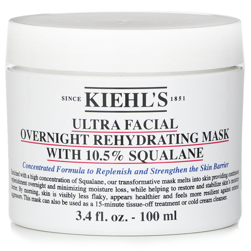 Kiehl's Ultra Facial Overnight Rehydrating Mask With 10.5% Squalane  100ml/3.4oz