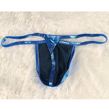 A-One Guy's Men's Shiny Thong GS-013 - # Blue  1 pc