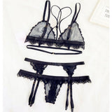 My Outfitssss Black lace bikini sexy lingerie set  1 pc
