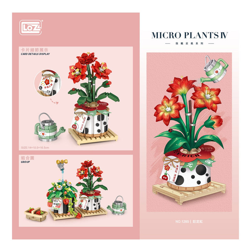 Loz LOZ Mini Blocks - Eternal Flowers Garden Series - Destined to be Red  15 x 22 x 8.5cm