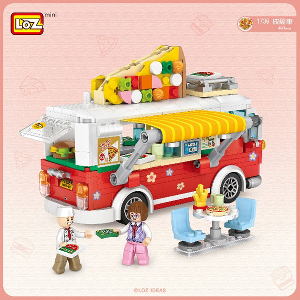 Loz LOZ Mini Blocks - Pizza Car  14 x 18 x 8 cm