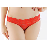 My Outfitssss Seductive sheer women's opening panties - # Red Large  1 pc