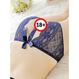 My Outfitssss Seductive sheer women's opening panties - # Blue Large  1 pc