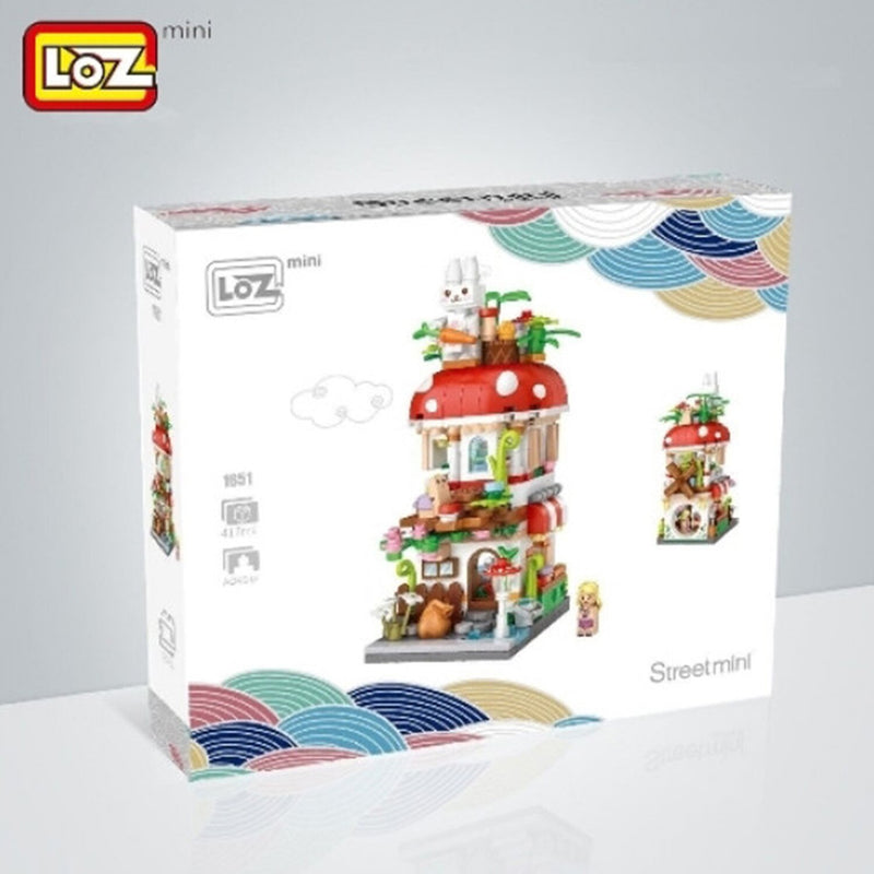Loz LOZ Street Series - Mushroom House  19.5x16.5x4.5cm