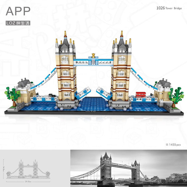 Loz LOZ Architecture Series - London Bridge  42 x 30 x 5 cm