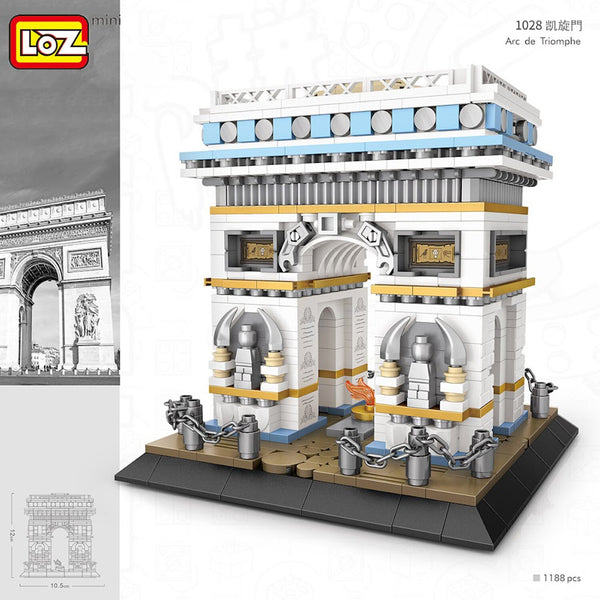 Loz LOZ Architecture Series - Arc de Triomphe  42 x 30 x 5 cm