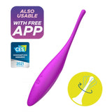 Satisfyer Twirling Joy Tip Vibrator With App Control - # Fuchsia  1pc